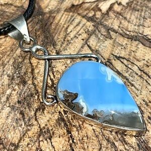 Blue Oweyhee Opal Pendant 2 1/4”